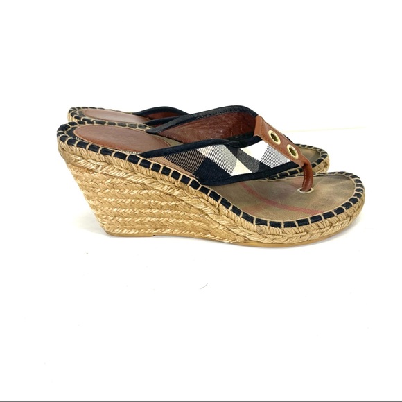 burberry nova check espadrilles wedges size 37 - Picture 4 of 8
